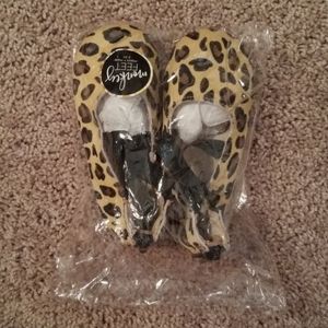 New*Monkey feet cheetah ballerina shoes size 2-3Y